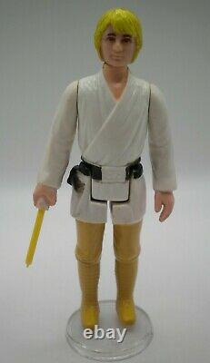 Vintage Star Wars Luke Farmboy Blonde Hair HK 1977 Original saber High Grade