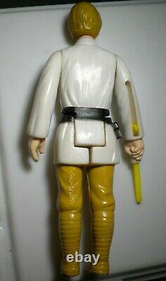 Vintage Star Wars Luke Farmboy Brown Hair HK 1977 Original saber High Grade