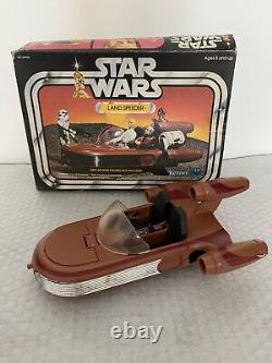 Vintage Star Wars Luke Skywalker Land Speeder 1978 Boxed LP Logo Variant Kenner