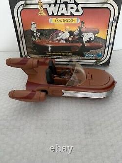 Vintage Star Wars Luke Skywalker Land Speeder 1978 Boxed LP Logo Variant Kenner