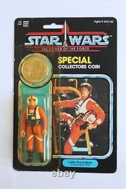 Vintage Star Wars Luke Skywalker X-Wing Pilot POTF MOC Power Of The Force Carded