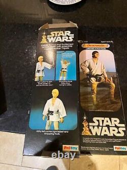 Vintage Star Wars MIB Luke Farm Boy 12 inch. Unused Contents. With Acrylic Case