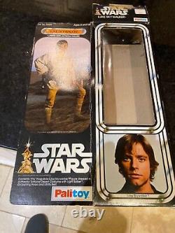 Vintage Star Wars MIB Luke Farm Boy 12 inch. Unused Contents. With Acrylic Case