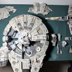 Vintage Star Wars Millennium Falcon and X Wing Fighter Toys