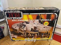 Vintage Star Wars Milllenium Falcon ROTJ Bi-Logo Boxed Palitoy
