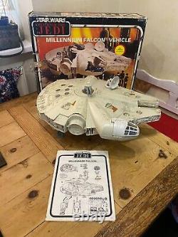 Vintage Star Wars Milllenium Falcon ROTJ Bi-Logo Boxed Palitoy