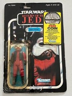 Vintage Star Wars Nien Numb Moc 77 Back Coin Offer Sticker Rotj