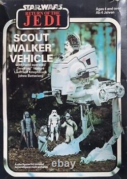 Vintage Star Wars Original 1983 ROTJ AT-ST Scout Walker Driver/Chewbacca Figures