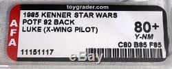 Vintage Star Wars POTF Carded Luke (X-Wing Pilot) AFA 80+ Y-NM #11151117