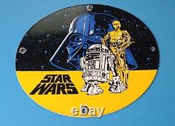 Vintage Star Wars Porcelain Conoco Gas Collection Darth Vader Service Pump Sign