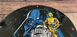 Vintage Star Wars Porcelain Darth Vader Graphic Make An Offer Ad Gas Pump Sign