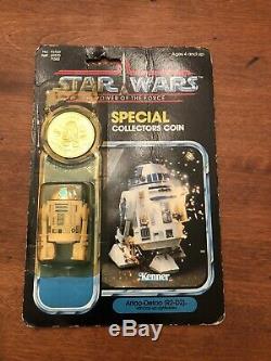 Vintage Star Wars R2-D2 POTF 1984 Pop-up Lightsaber MOC RARE 92 back last 17