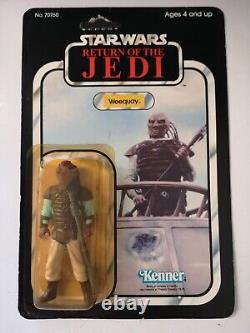 Vintage Star Wars ROTJ Weequay Action Figure Carded By Kenner 1983 NOS