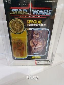 Vintage Star Wars Romba 85nm+ AFA With Collector Coin great condition