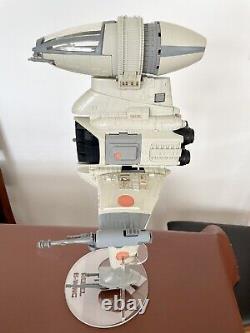 Vintage Star Wars Rotj B-Wing Fighter Vehicle & Acrylic Stand Complete Original