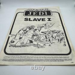 Vintage Star Wars Rotj Slave 1 One Boba Fett Spaceship Vehicle Boxed