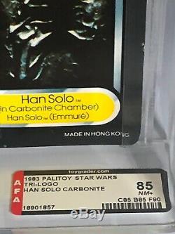 Vintage Star Wars Rotj Trilogo Last 17 Han Carbonite Afa 85 (85/85/90) Moc Up