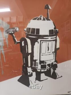 Vintage Star Wars Silkscreen Print on Canvas R2D2 Vandal Series Ryan Callanan
