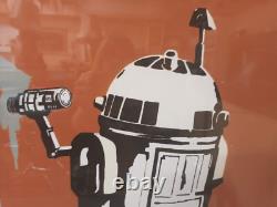 Vintage Star Wars Silkscreen Print on Canvas R2D2 Vandal Series Ryan Callanan