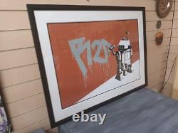 Vintage Star Wars Silkscreen Print on Canvas R2D2 Vandal Series Ryan Callanan