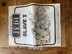 Vintage Star Wars Slave 1 1981 Meccano Boxed Instructions ROTJ GDE Bi-Logo