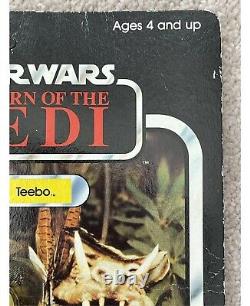 Vintage Star Wars Teebo Ewok Figure Complete Backing Card Return Of The Jedi