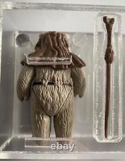 Vintage Star Wars UKG Graded Chief Chirpa Figure & POTF Mail-away Coin