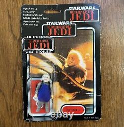 Vintage Star Wars Ugnaught Figure Tri-Logo ROTJ 70 back (Re-seal)