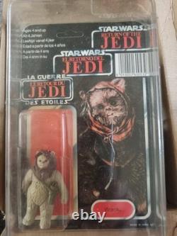 Vintage Star Wars Warok Carded Tri-logo Figure Split Bubble Clipper. Rare