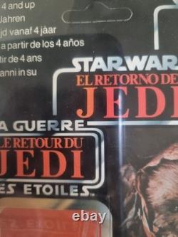 Vintage Star Wars Warok Carded Tri-logo Figure Split Bubble Clipper. Rare