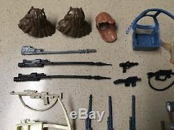 Vintage Star Wars Weapons Lot Ewok Hoods Staff Blaster Rifle Kenner Original