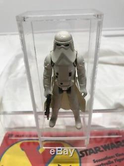 Vintage Star Wars YPS German Hoth Snowtrooper With Comic In Acrylic Case LOOK