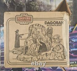 Vintage Star Wars Yoda Dagobah Action Playset with Box 1981 Kenner Incomplete