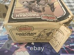 Vintage Star Wars Yoda Dagobah Action Playset with Box 1981 Kenner Incomplete