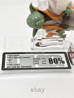 Vintage Star Wars Yoda Orange Snake Version UKG 80