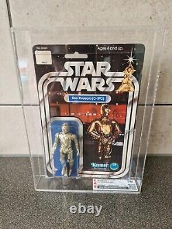 Vintage Star Wars graded 12 Back CAS 70 C3P0 MOC