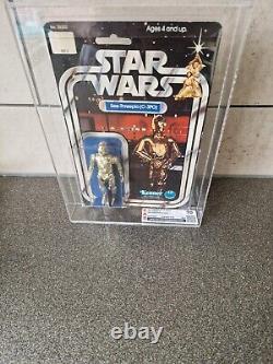 Vintage Star Wars graded 12 Back CAS 70 C3P0 MOC