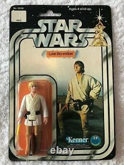 Vintage Star wars Luke skywalker 12 back card 1977 kenner excellent condition