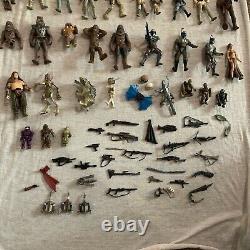 Vintage star wars figures job lot 105 pieces /weapon/gun/cape