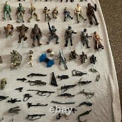 Vintage star wars figures job lot 105 pieces /weapon/gun/cape