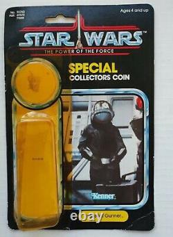 Vintage star wars imperial gunner Potf Card Back With Bubble Attached