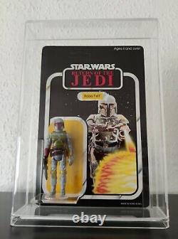 Vintage star wars kenner boba fett hk figure with display case mandalorian jedi