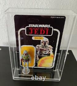 Vintage star wars kenner boba fett hk figure with display case mandalorian jedi