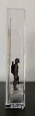 Vintage star wars kenner boba fett hk figure with display case mandalorian jedi