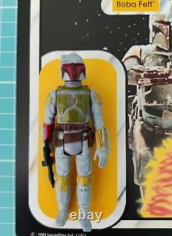 Vintage star wars kenner boba fett hk figure with display case mandalorian jedi