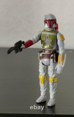 Vintage star wars kenner boba fett hk figure with display case mandalorian jedi