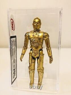 Vintage star wars lili ledy solid limbs c3p0 graded 75% via ukg Dull Gold