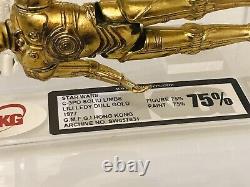 Vintage star wars lili ledy solid limbs c3p0 graded 75% via ukg Dull Gold