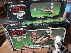 Vintage star wars speeder bike boxed Chief Chirpa and Biker Scout Fully Compete