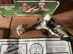 Vintage star wars speeder bike boxed Chief Chirpa and Biker Scout Fully Compete